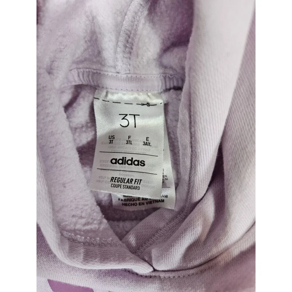 Toddler Size 3T Lavender ADIDAS Three Stripe Track Suit Hoodie Sweatpants
